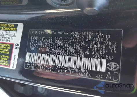 2010 Toyota Matrix S from USA, damaged, VIN 2T1LE4EE8AC018960